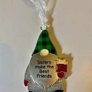 Gnome Sisters Make the Best Friends Christmas Ornament